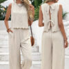 Casual Sleeveless Vest Casual Trousers Suit Summer Tank Top Casual Pants Set For Daily Wear Women’s Clothing - Image 9