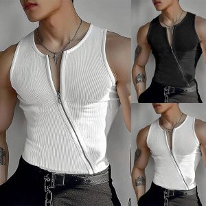 Men’s Ribbed Full-Zip Pure Vest